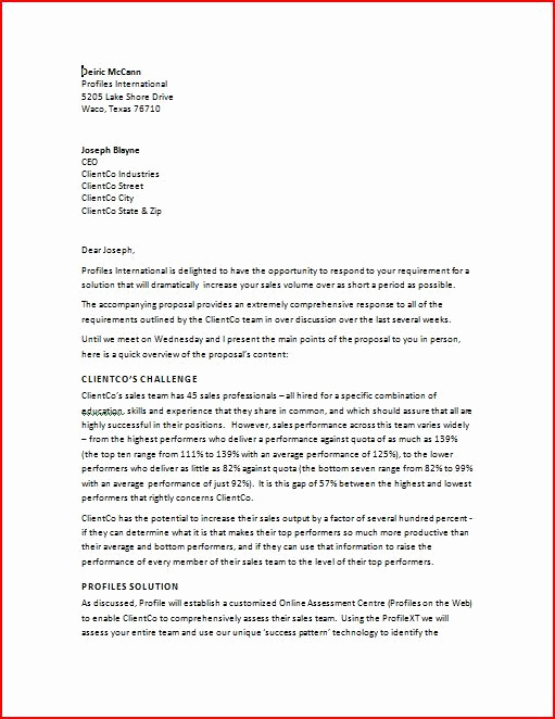 Writing A Proposal Letter Lovely Sales Proposal Letter Sales Proposal Letter is Written