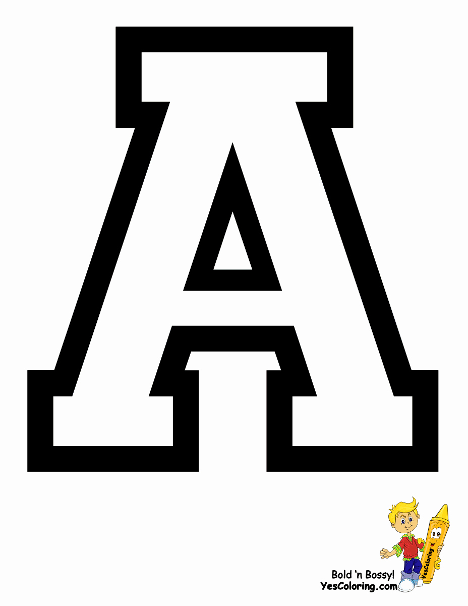 Letter A Printable Inspirational Sports College Letter A Alphabet Printable